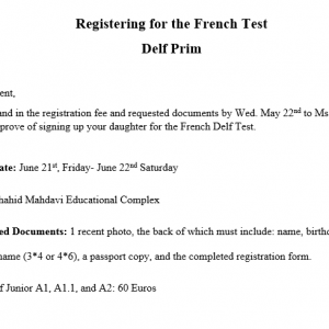 Delf Prim Test Registration