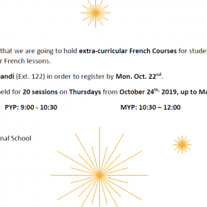 Extracurricular French Courses